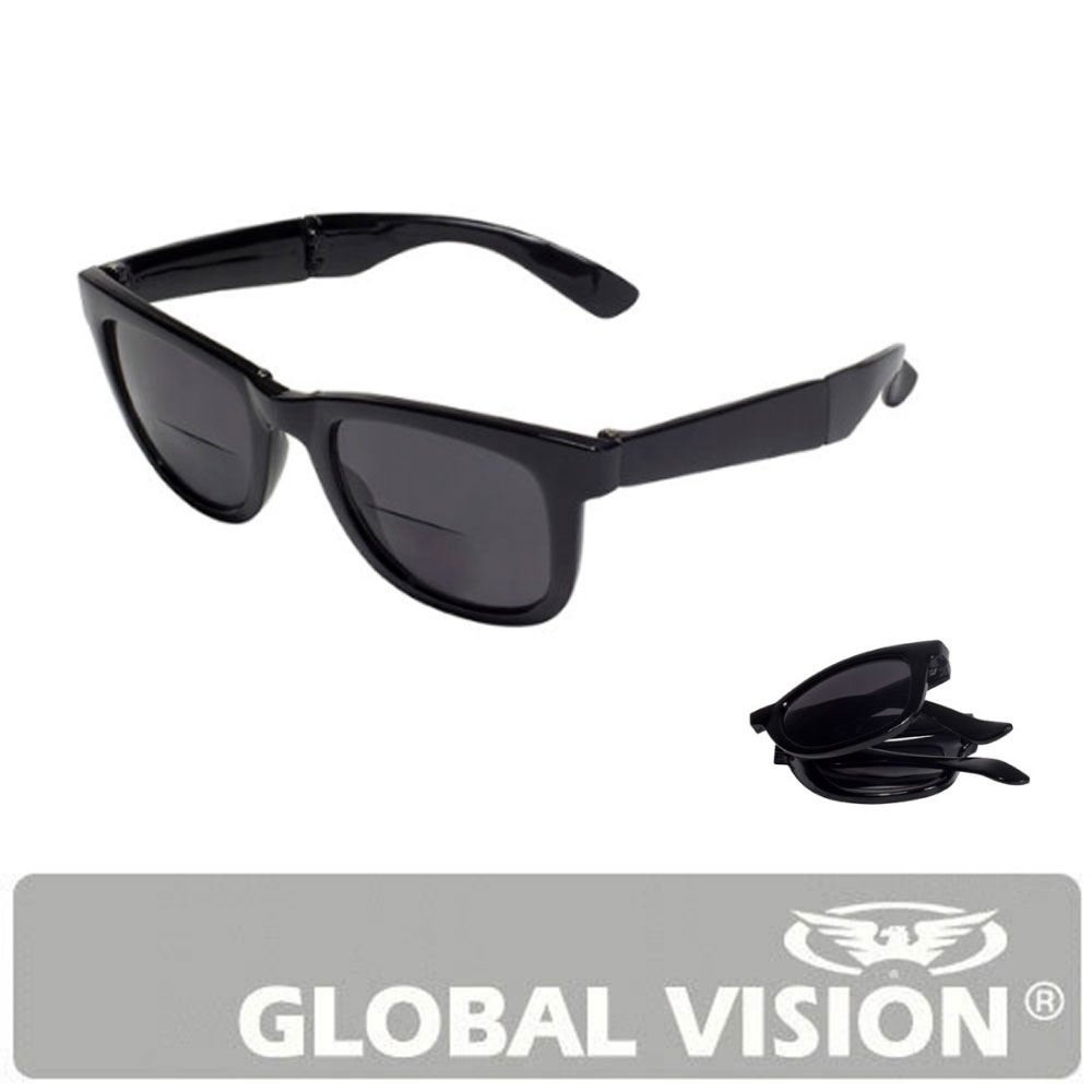[접히는 돋보기 삽입 선글라스/Foldable Bifocal Smoked Sunglasses] Globalvision