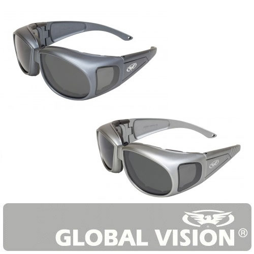 [ 아웃피터 메탈]+고정끈/GLOBAL VISION 글로벌비전/오토바이/자전거/안경위 안경위에 쓰는 선글라스