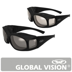 [캅스-안경위에 쓰는 선글라스/김서림방지]GLOBAL VISION 글로벌비전/바이크/오토바이/자전거/스포츠